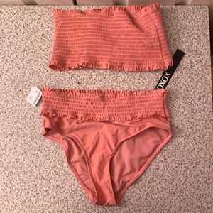 High waisted bandeau bikini
